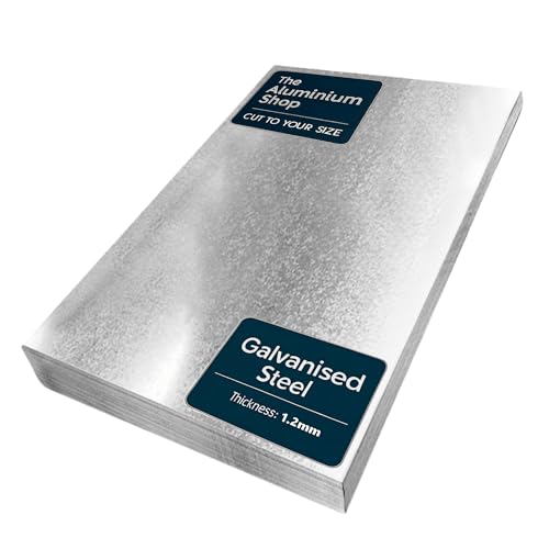 Galvanised Coated Mild Steel Sheet Metal Plate 1.2mm Thick Cut To Size Fabrication Roofing (500mm x 1000mm)