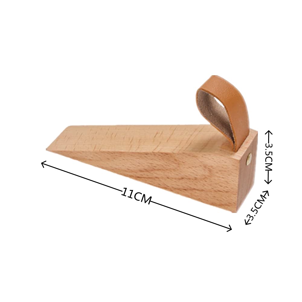 SuKeYuan 1 Pcs Door Stopper Non-Slip Wooden Door Wedge Wedges Fingers Protector for Bedroom Kitchen, Office Doors - Image 2