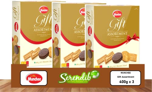 Munchee Gift Assortment Pack of Favourite Biscuits & Cookies - 400g - Pack of 3 | Authentic Taste of Sri Lanka
