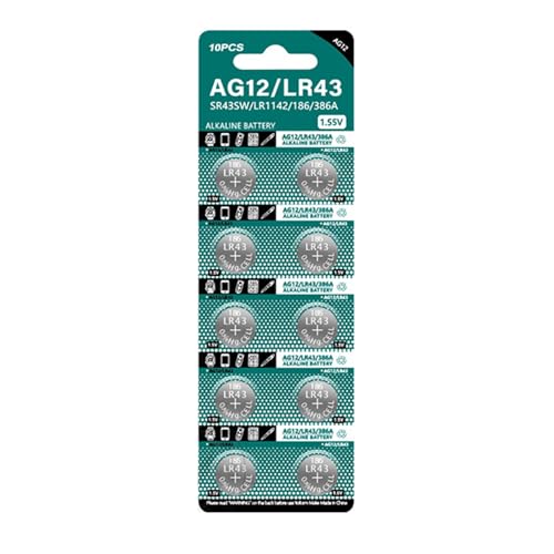 10 ��/�V�[�g LR43 AG12 �{�^���d�r 1.5V ��e�ʃ{�^���d�r�����R�����������d�q�@��d��{�^���d�r