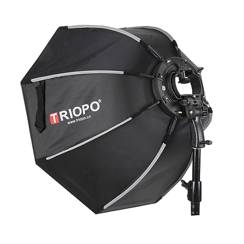 Triopo Softbox 21.6in/55cm Octagon Umbrella Photography Softbox for Godox V860II V860III V850II V850III TT600 TT685 TT685II YN560 III IV JY-680A, etc Flash Speedlite Speedlight Soft Boxes (KS2-55)