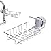 Produktbild Gelrova Spüle Caddy Organizer Küchenarmatur Schwammhalter Abtropffläche Caddy für Geschirrspüler Edelstahl Wasserhahn Lagerregal Hängen Regal Seife Schwamm Lagerregal Halter Wasserhahn Schwamm Hängen