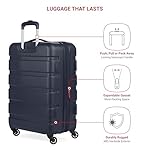 SwissGear 7366 Hardside Expandable Luggage with Spinner Wheels, Navy, Checked-Medium 23-Inch - Image 2