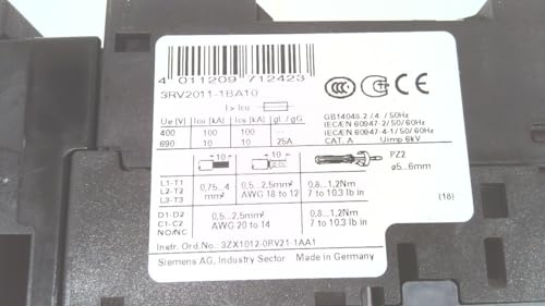 Derivación S00 Siemens de tornillo para control de corriente continua 24V CC 1NA 3