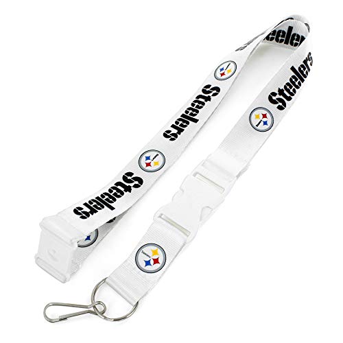 NFL Pittsburgh Steelers Team Lanyard, White