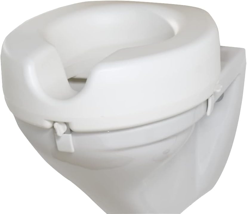 Wenko 17950100 Secura Raised Toilet Seat, 41.5 x 17 x 44 cm, White