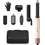 6 in 1 Hochgeschwindigkeit Hairstyler, 1400W Airstyler, Lonen Warmluftbürste, Rundbürstenföhn mit Lockenstab, Rundbürstenföhn, Stylingbürsten, Haarstyler für Trocknen, Locken, Glätten, Volumen,Styling