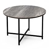 Round Coffee Table for Small Space Living Room, Modern Sofa Table End Table Tea Table for Balconym,