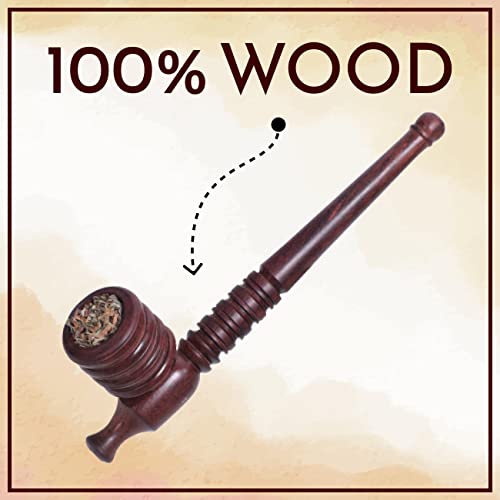 Image of ROYAL SWAG Classic Smoking Pipe Wooden | Vintage Tobacco Pipe Smoking Pipe (6 Inch) With Removable Pipe Give It The Unique Touch Of Smoke Durable Hard Wood Material Handmade Retro Sailor Pipe