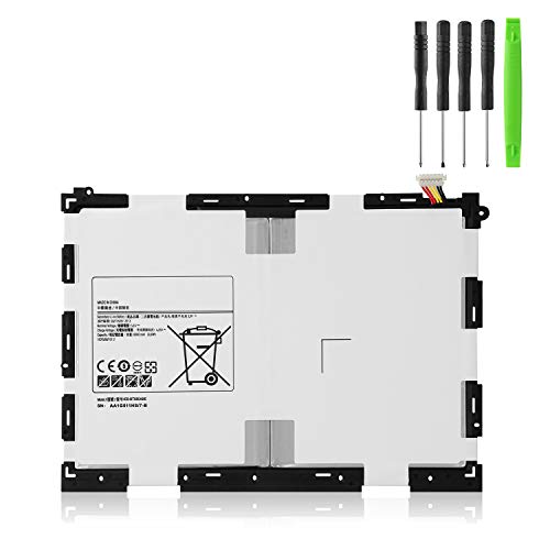 Damzon EB-BT550ABE Tablet Replacement Battery Compatible Samsung Galaxy Tab A 9.7inches SM-T550 SM-T555C SM-T555 SM-P550 SM-P351 with Tools 3.8V 22.8WH 6000MAH (White) LTE 4G WiFi