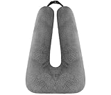 Swemos Travel Pillow, Car Pillow for Kids & Adults - Ergonomic Travel Pillows Sleeping Aid for Neck & Body Support, Car Travel Essentials Pillow on Road Trips-Gray