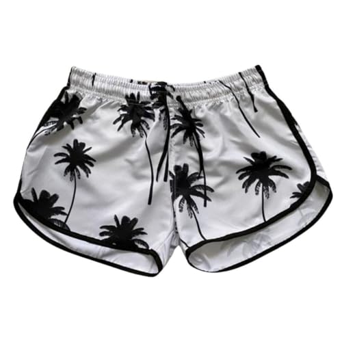 Kit 3 Shorts de Tactel Feminino Moda Praia Viagem Verao Coqueiro (BR, Alfa, GG, Regular, Regular, AZ