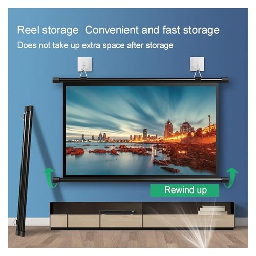 Pantalla manual para proyector 72 pulgadas 16:9 miniatura 3