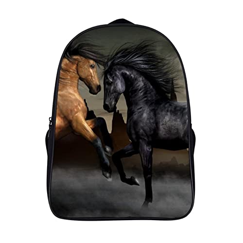 Sac à dos 3D cheval pour les cours du collège et les sorties loisirs