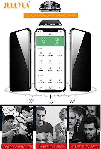 JELLYEA® 3-Pezzi Pellicola Privacy con Airbag per