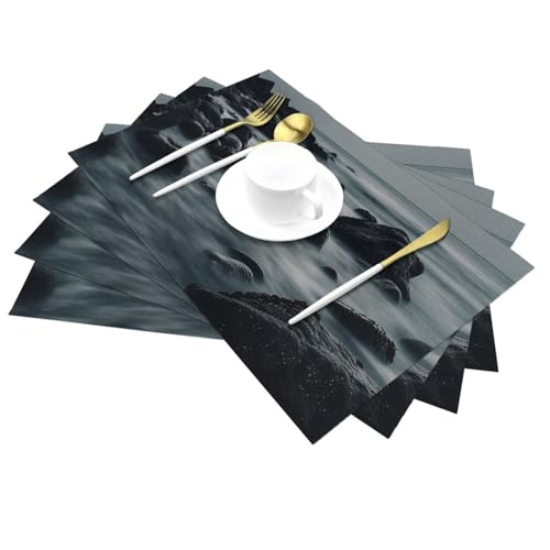Set de table facile à nettoyer et résistant à la chaleur en vinyle tressé lot de 4