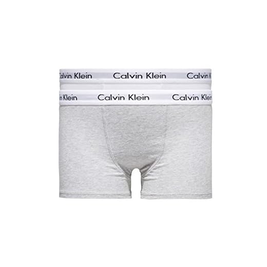 Calvin Klein Boxershorts för pojkar (2-pack), Vit (vit/grå Htr 926), 8-10 År