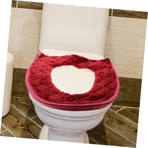 Funda de asiento de inodoro reutilizable de flanela LIFKOME para invierno 8