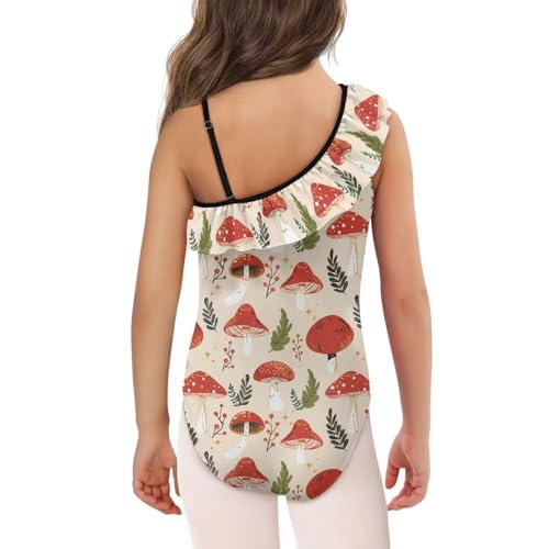 Kid Girls Swimsuit One Piece Ruffle Sleeve Bathing Suits One Shoulder Halter Toddler Bathing Suit Casual Beachwear2