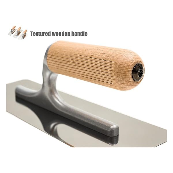 Cazzuola veneziana per lisciare, in acciaio, 3 pezzi, con manico ergonomico, spatola per stucco, stucco e attrezzi per intonacare