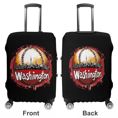 Baseball Fans Washington Luggage Cover Suitcase Protector Travel Baggage Covers for Men Women S3