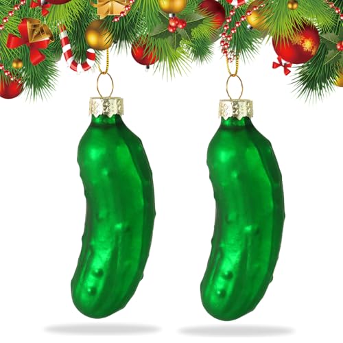 Christbaumschmuck Gurke,2PCS Weihnachtsgurke,Weihnachten Gurke,Gurke...