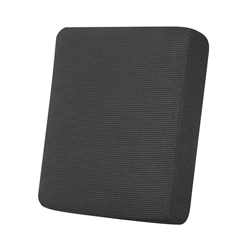 Image of Easy-Going Stretch 1 Piece Chair Couch Cushion Cover for Sofa | Sofa Cushion Furniture Protector Sofa Seat sofa slipcover Washable sofa cover soft with Elastic Bottom Dark Gray