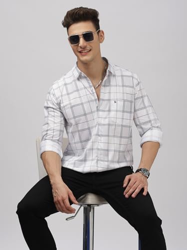 Image of BULLMER Trendy Regular Fit Striped Causal Full Sleeve Shirt for Men.