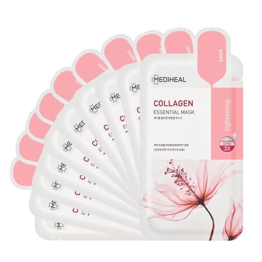 Mediheal Official Best Korean Sheet Mask - Collagen Essential Face Mask 10 Sheets Lifting and Firming For All Skin Types Value Sets