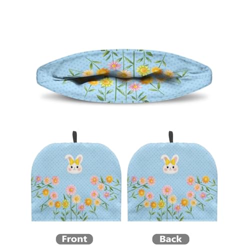 Image of Daisy & Rabbit Print Tea Cozy for Teapot Insulated Large Teapot Warm Tea Kettle Cover Machine Washable Coffee Pot Cloth Covers Kitchen Home Decorations for Party