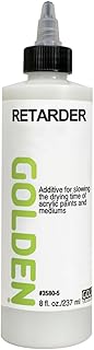 Retarder by GOLDEN, 8 fl oz. / 237 ml bottle, Professional Acrylic Fluid Mediums and Additives