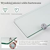 SAYAYO szklana półka łazienkowa montowana na ścianie 30cm Półki prysznicowe