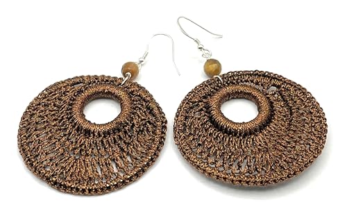 Boucles d'oreilles oeil du tigre et argent 925 artisanales pour femme
