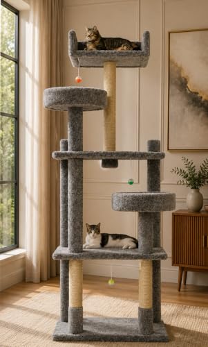 Deluxe árbol para gatos de 84 pulgadas miniatura 1