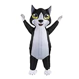 PUIEAUST Inflatable Costume Adult,Inflatable Costumes Women Men,Funny Halloween Costumes，Carnival Role Play Christmas Decor (Black Cat)