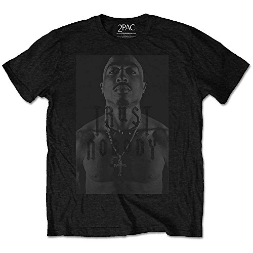 Image of Tupac Trust No One Official Tee T-Shirt Mens Unisex (X-Large) Black