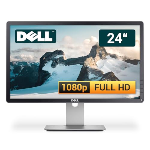 Dell P2414H 24 Zoll Business Computer Monitor, Desktop Gaming Monitor, Full HD (VGA - DisplayPort - DVI - USB-HUB - VESA), PC Bildschirm, schwarz/Silber (Generalüberholt) Dell P2414H 24 Zoll Business Computer Monitor, Desktop Gaming Monitor, Full HD (VGA - DisplayPort - DVI - USB-HUB - VESA), PC Bildschirm, schwarz/Silber (Generalüberholt)