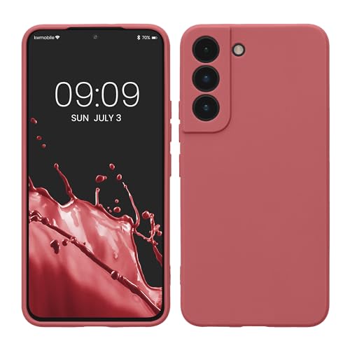 kwmobile Handyhülle für Samsung Galaxy S22 Hülle - weiches Handy Silikon Case - Schutzhülle Cover - Dark Rose