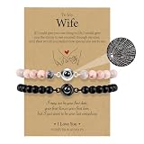 free-space Bracciale con proiezione Ti amo Bracciale con perline in 100 lingue per San Valentino, regalo di coppia per mia moglie, la mia fidanzata, la signora e il signor. (To My Wife)