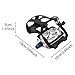 Menolana Exercise Bike Pedals with Toe Clip and Straps Anti Slip Portable 1/2 inch Spindle Indoor Cycling Pedal for Exercycle