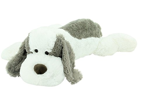 Sweety Toys 5000 Riesen Plüschhund 80 cm Weiss-grau