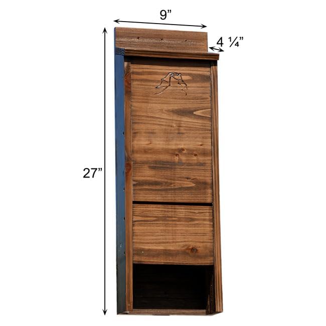 BestNest Premium Stained Triple Bat House Kit, 195 Bats