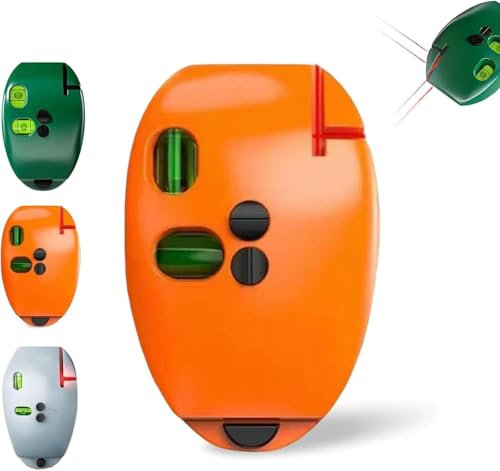 Lumière rouge électronique à 90 degrés - Ligne verte auto-nivelante - Niveaux de lumière rouge avec lignes verticales horizontales - Ligne parallèle auto-nivelante adaptée à la construction (orange
