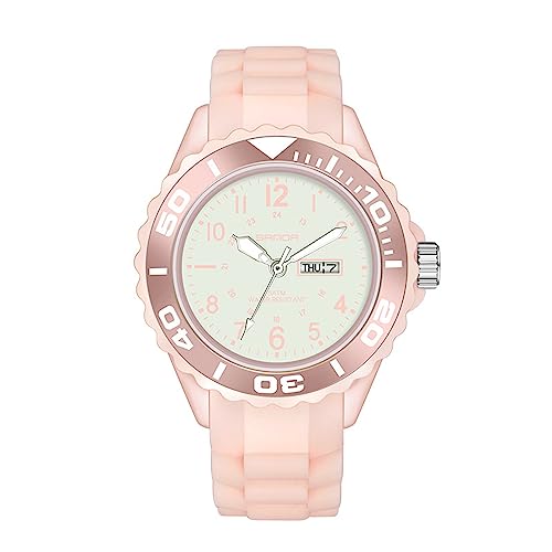 Montre étanche femme FORSINING à quartz en silicone pour éviter les rayures