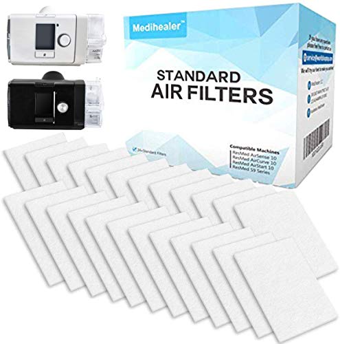24 Packs CPAP Filters Fit ResMed - Premium Disposable Universal CPAP Filter Supplies for ResMed AirSense 10 - ResMed AirCurve 10-ResMed S9-AirStart-Series CPAP Machines-Medihealer Replacement Filters