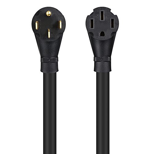 Cable Matters 4 Prong 50 AMP RV Extension Cord 25 ft with Easy-Grip Handles, 6/8 AWG, NEMA 14-50 Extension Cord, Compatible with Tesla Charger/EV Charger / J1772 Charger (NEMA 14-50P to 14-50R)