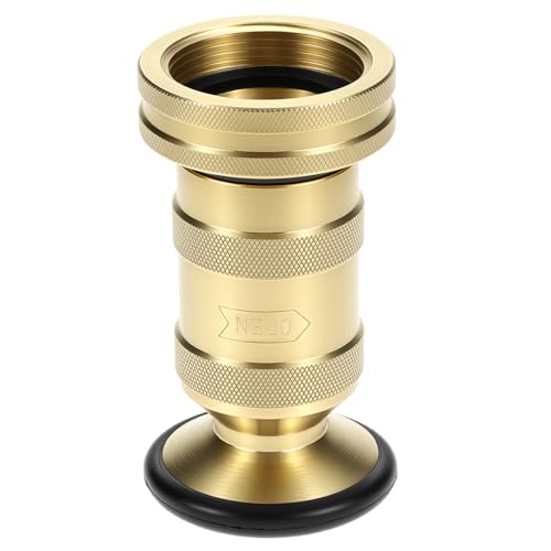 QWORK Brass Fire Hose Nozzle, Adjustable Spray Jet & Fog, 1.5" NPT/NPSH, for Firefighter, Garden, and Industrial Use by QWORK - Image 2
