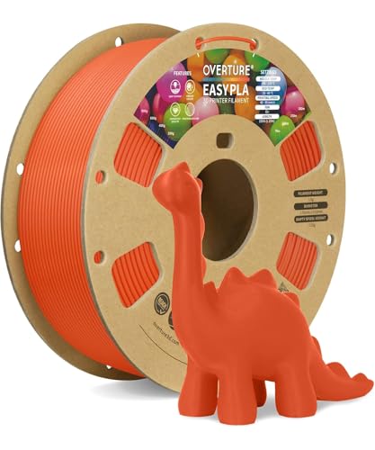 Image of OVERTURE Easy PLA 1.75mm 3D Printer Filament, 1kg PLA Cardboard Spool (2.2lbs), Dimensional Accuracy + /- 0.02mm, Fit Most FDM Printer (Easy Orange)