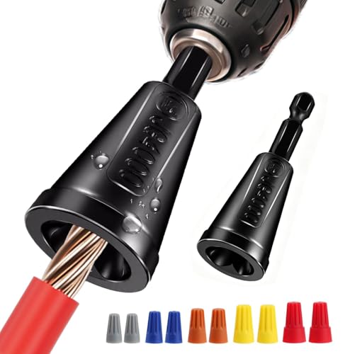 2 Pcs Upgraded Wire Twister Tool for Drill, Compact Wire Nut Twister for DIY Home Electrical Repair, Lightweight Wire Nut Twister for Drill Compatible with 9-22 AWG Wire