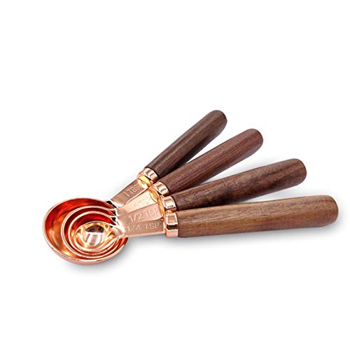 Aibecy Conjunto de colheres de medição de 4 peças para utensílios de cozimento de ingredientes secos